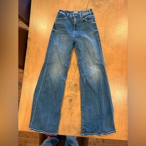 MOTHER Flare Wide Leg Blue Jeans